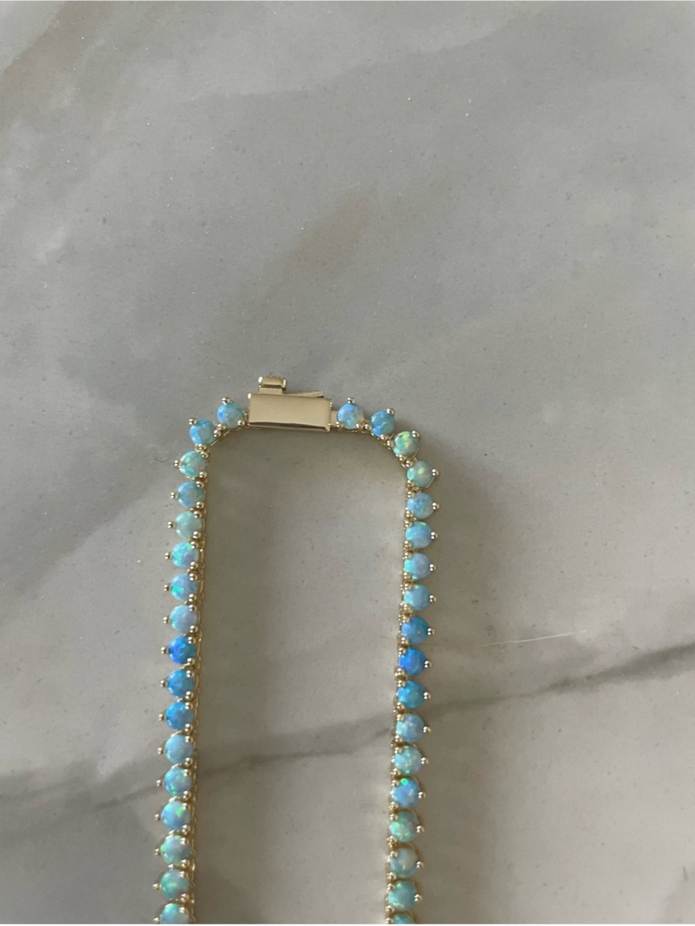NWT Melinda Maria Gold “Not Your Basic Ombré Tennis Necklace” - Picture 4 of 8
